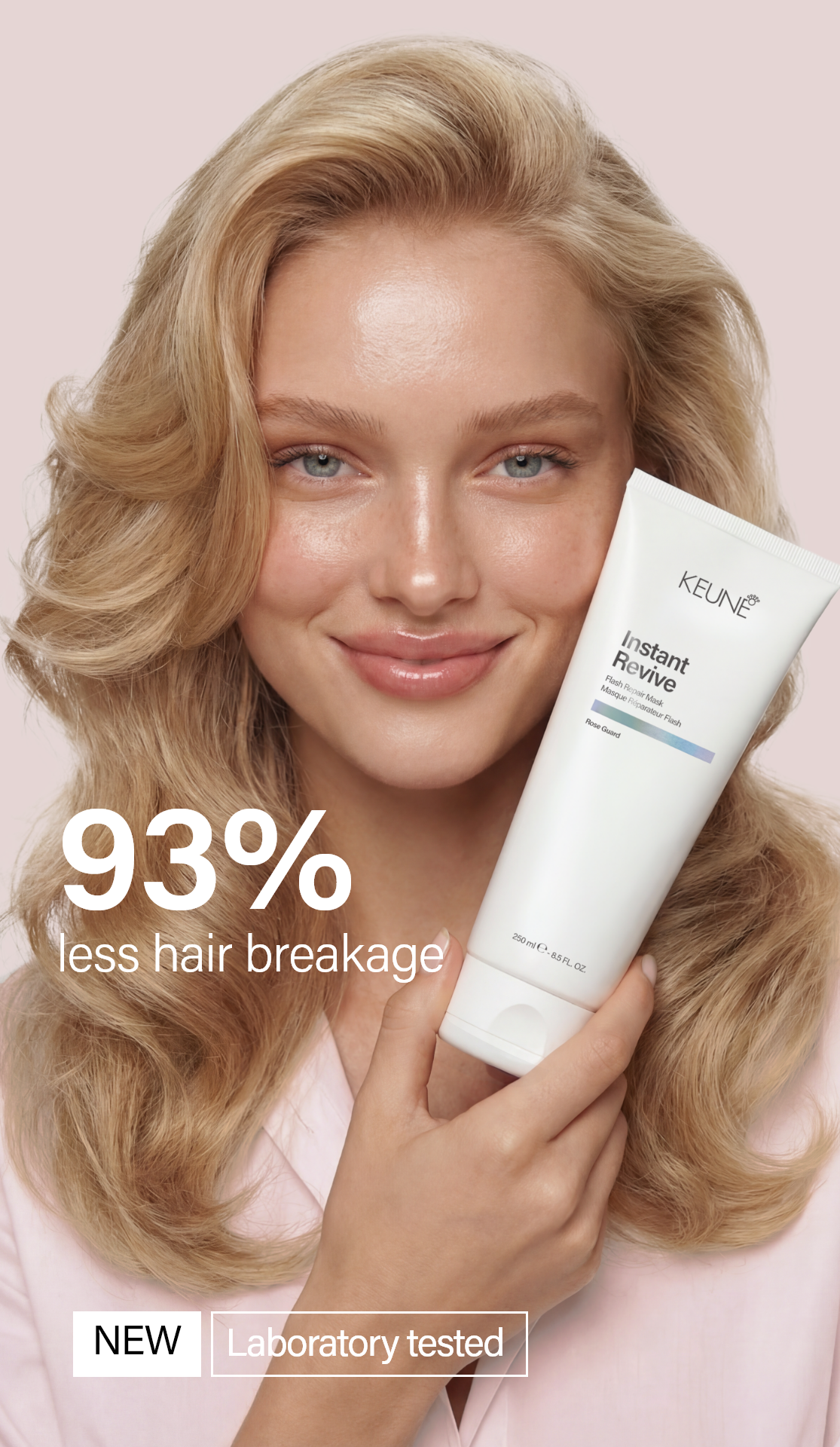 Keune Instant Revive Shampoo for strong hair, repair of damaged hair, and Bond Repair