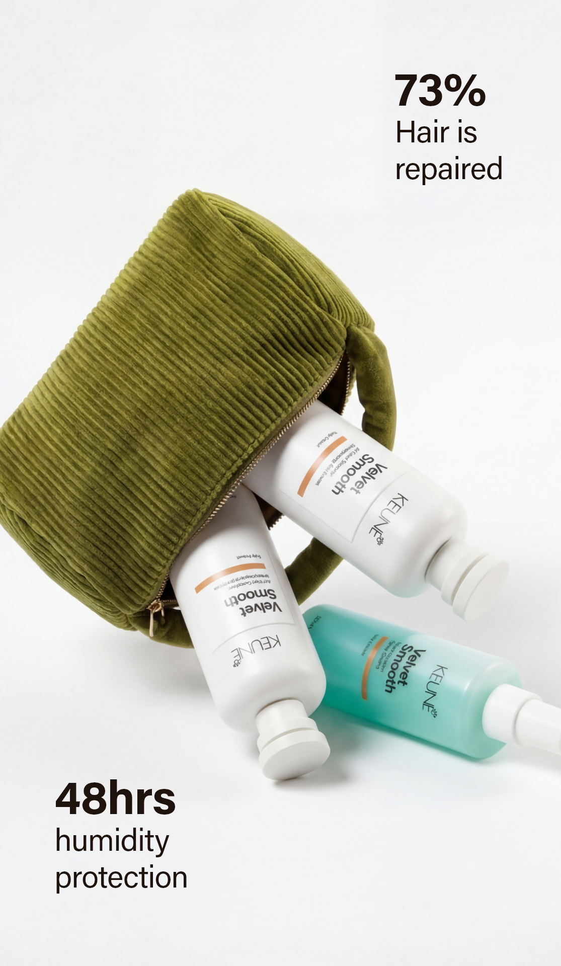 Velvet Smooth Mask by Keune: Achieve smooth, silky hair with Biomimetic Lipids and Tulip Extract. Strengthens hair and eliminates frizz with perfect hair products